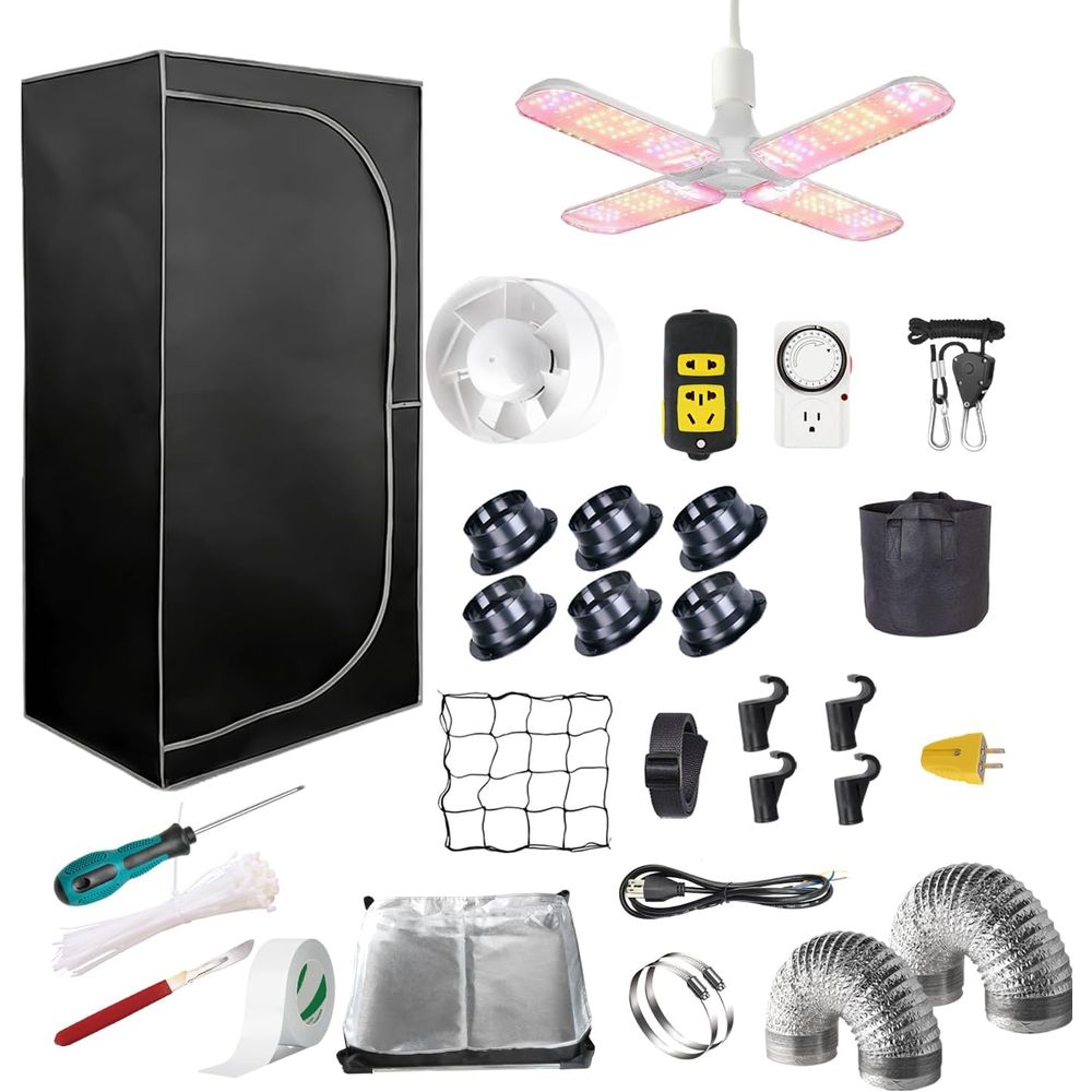 Grow Tent 4X4 - 4x4 Indoor Grow Tent Kit, 48x48x80