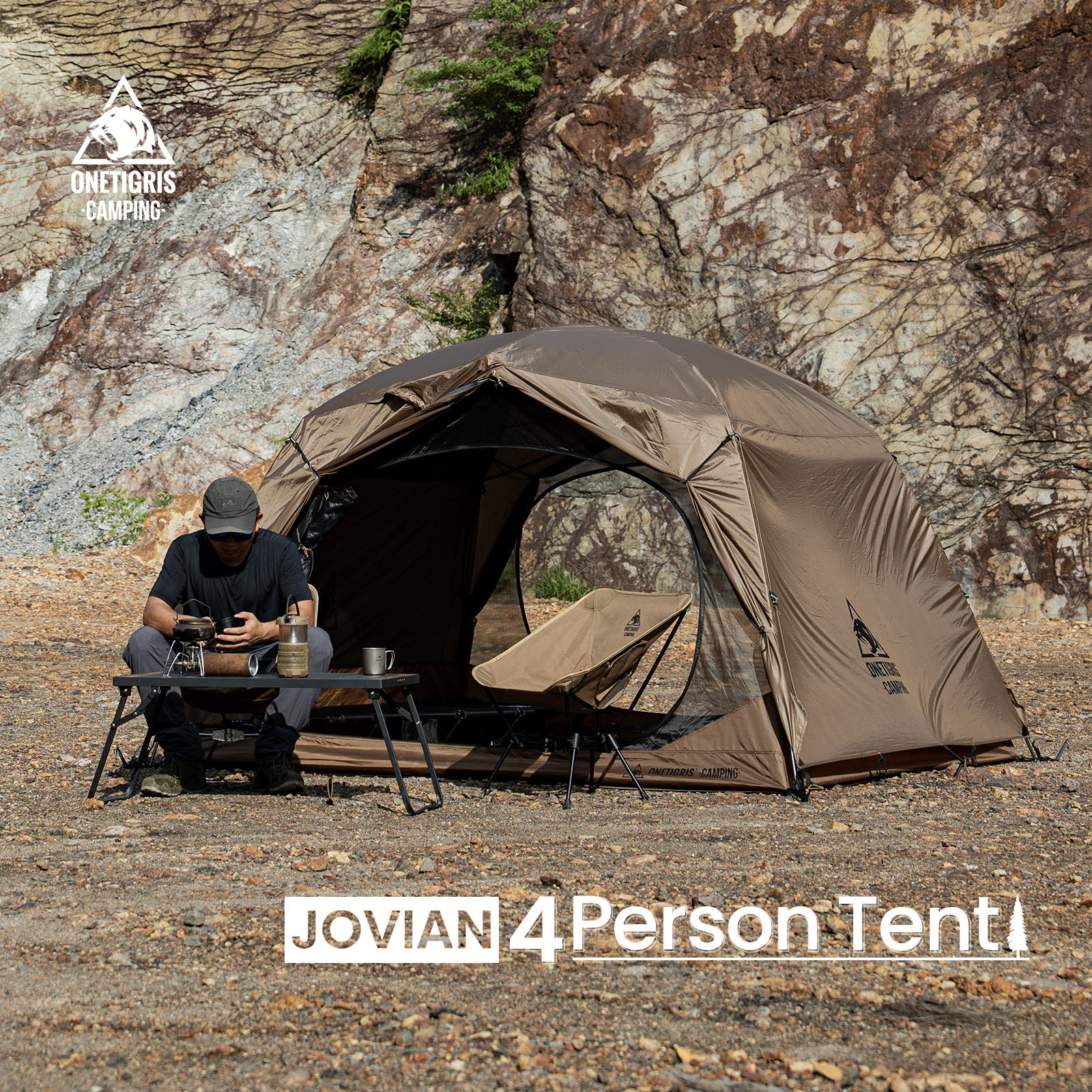 Grow Tent 4X4 - OneTigris JOVIAN Camping Tent 3-Season 4-Person