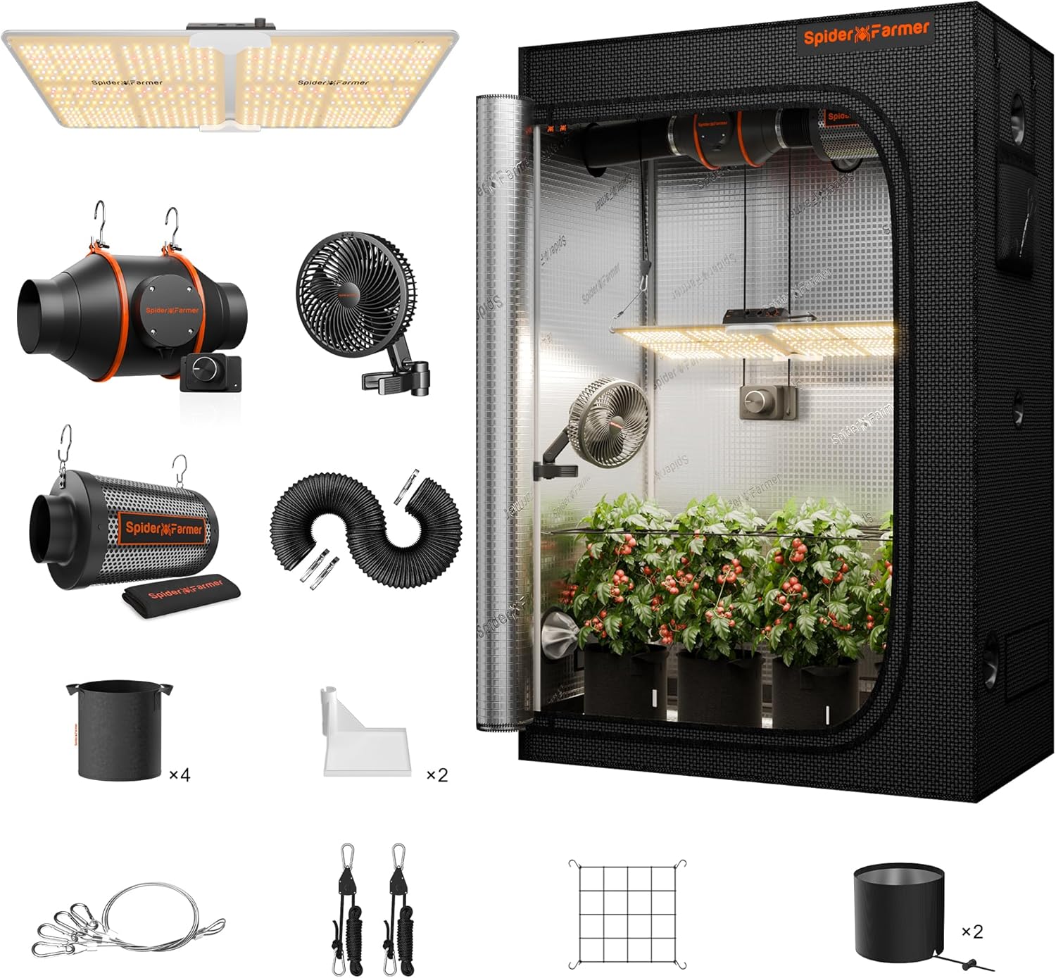 Grow Tent 4X4 - 2x4 Complete Grow Tent Kit SF2000