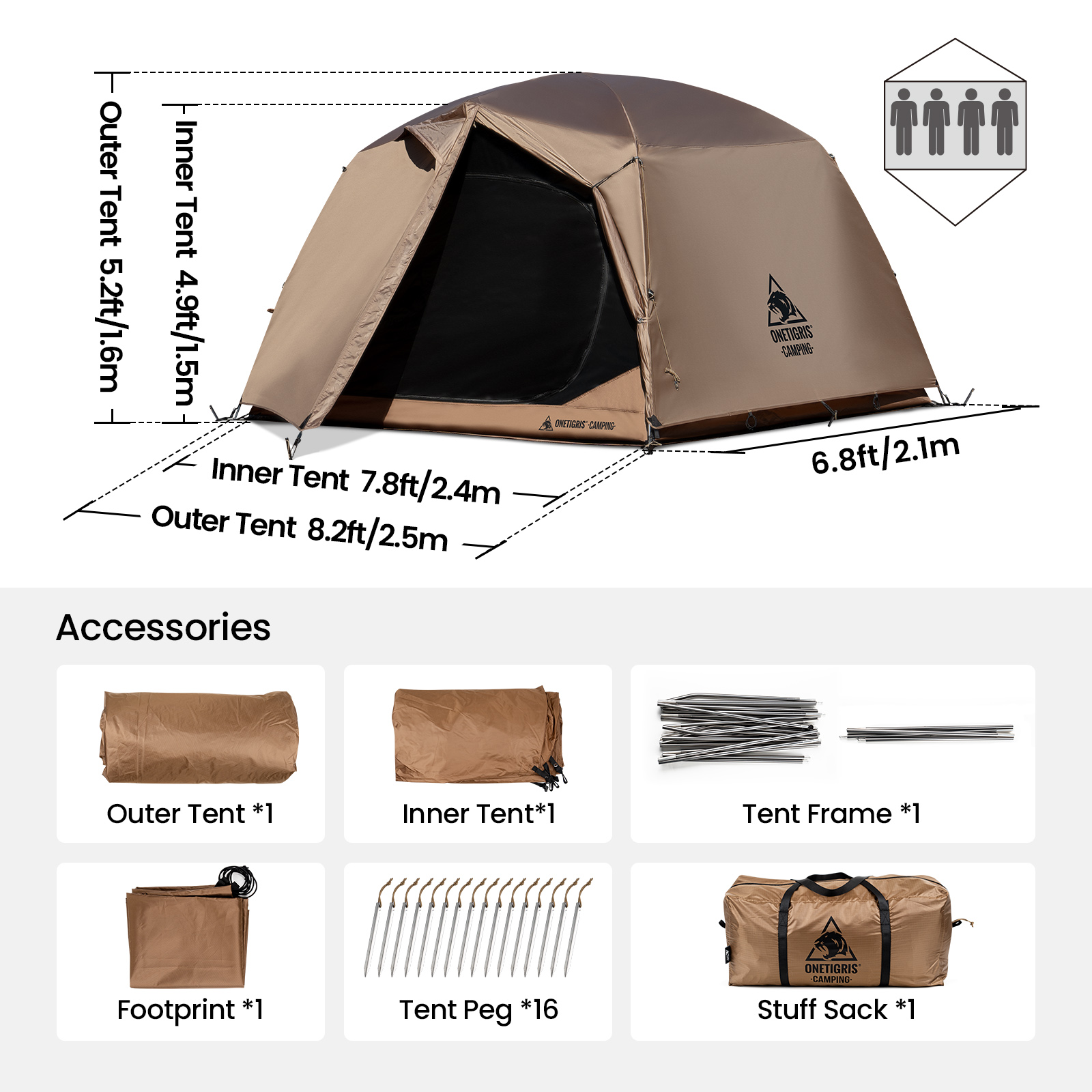 OneTigris JOVIAN Camping Tent  – Grow Tent 4X4 Bewertung und Preis