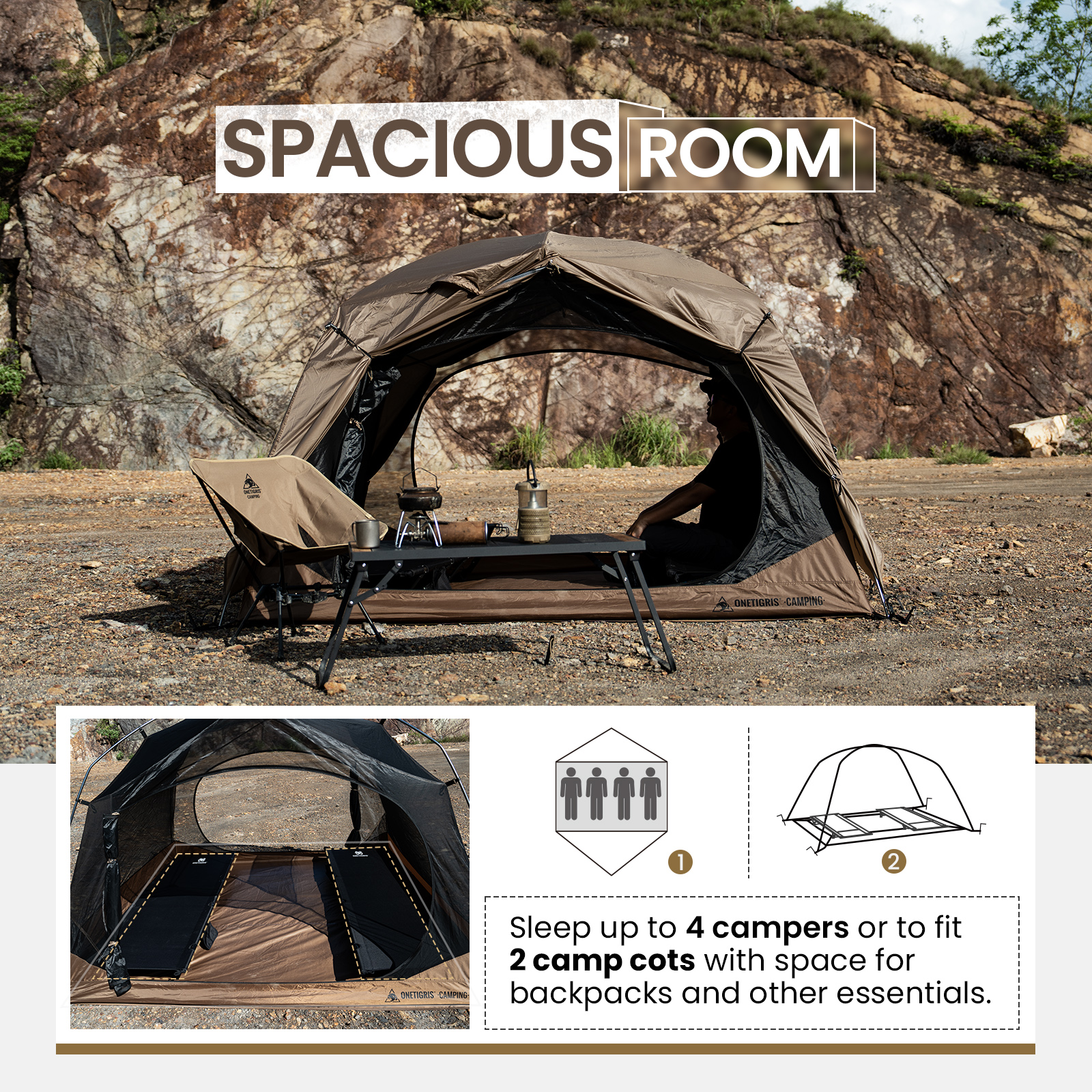 OneTigris JOVIAN Camping Tent  – Grow Tent 4X4 Bewertung und Preis